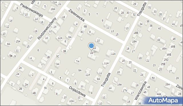 Marki, Zieleniecka, 14, mapa Marki