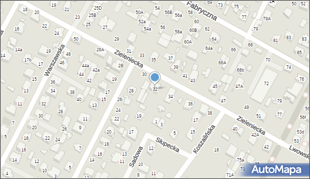 Marki, Zieleniecka, 32, mapa Marki