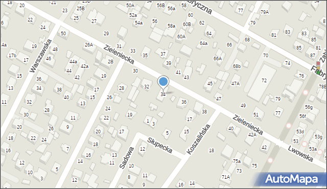 Marki, Zieleniecka, 34, mapa Marki