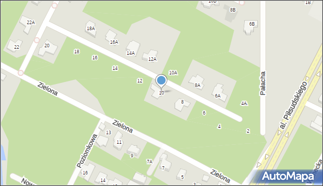 Marki, Zielona, 10, mapa Marki