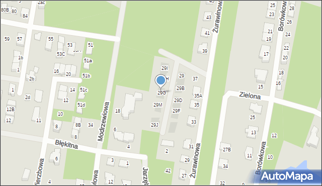 Marki, Zielona, 29G, mapa Marki