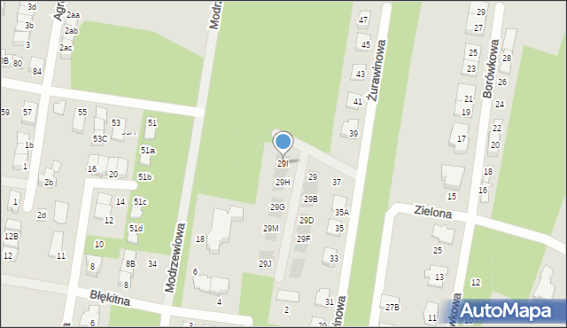 Marki, Zielona, 29I, mapa Marki