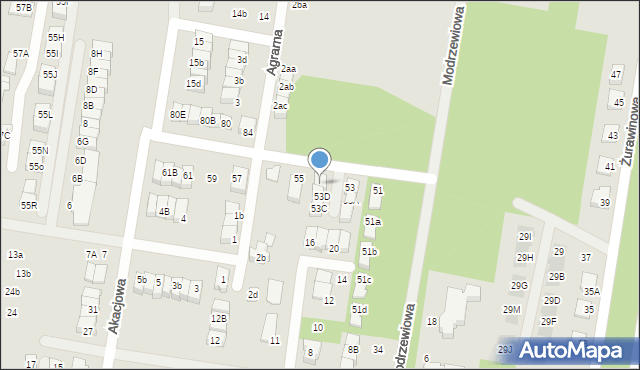 Marki, Zielona, 53E, mapa Marki