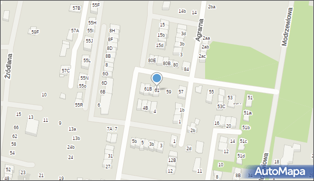 Marki, Zielona, 61, mapa Marki