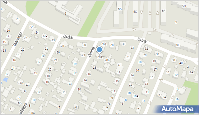 Marki, Zimna, 20A, mapa Marki