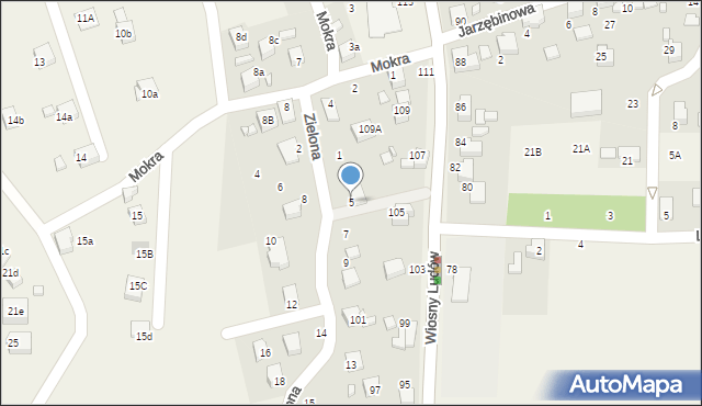 Marklowice, Zielona, 5, mapa Marklowice