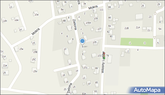 Marklowice, Zielona, 7, mapa Marklowice