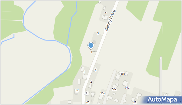 Mętków, Zielony Brzeg, 3, mapa Mętków