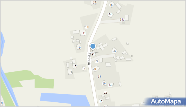 Michalów, Zielona, 24, mapa Michalów