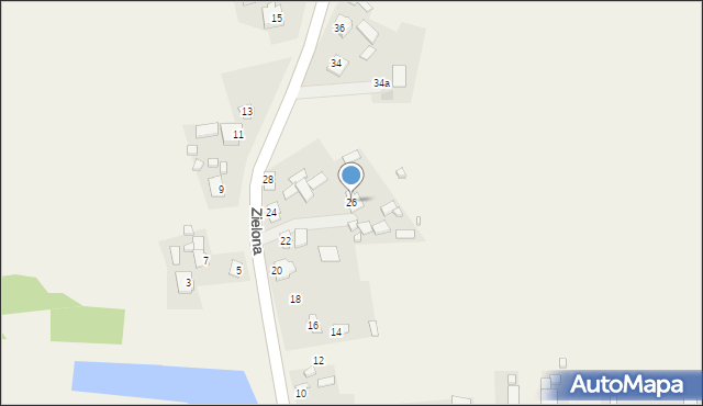 Michalów, Zielona, 26, mapa Michalów