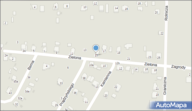 Miechów, Zielona, 15, mapa Miechów