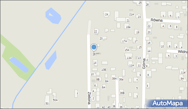 Międzyrzec Podlaski, Zielona, 16, mapa Międzyrzec Podlaski