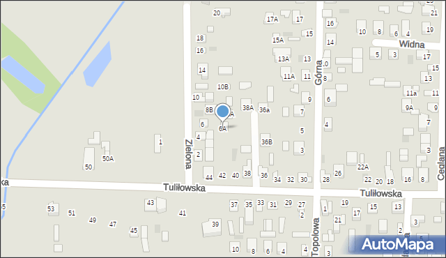 Międzyrzec Podlaski, Zielona, 6A, mapa Międzyrzec Podlaski