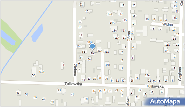 Międzyrzec Podlaski, Zielona, 8A, mapa Międzyrzec Podlaski