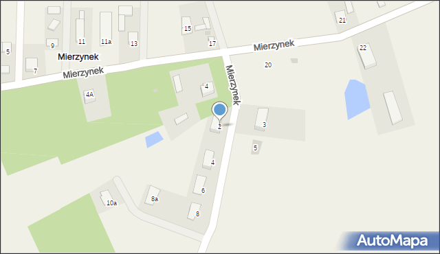 Mierzynek, Zielona Puszcza, 2, mapa Mierzynek