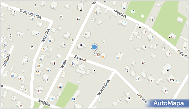 Milanówek, Zielona, 12, mapa Milanówek