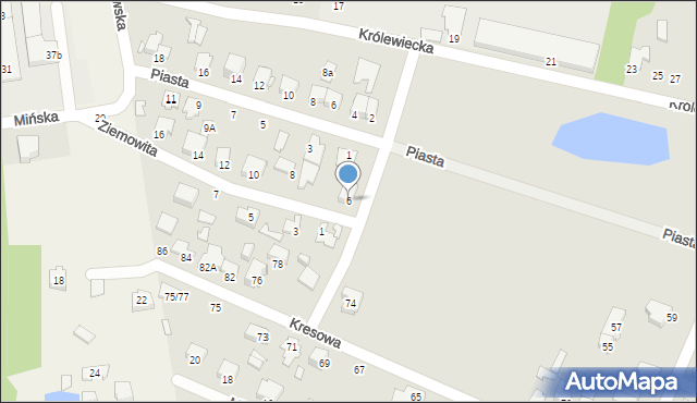 Mińsk Mazowiecki, Ziemowita, 6, mapa Mińsk Mazowiecki