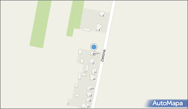 Modliszewice, Zielona, 8D, mapa Modliszewice