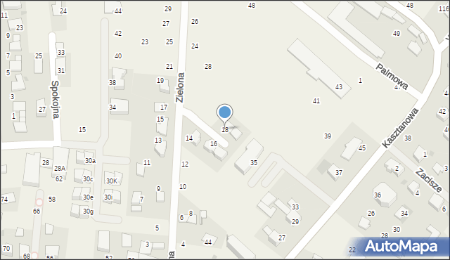 Modlniczka, Zielona, 18, mapa Modlniczka