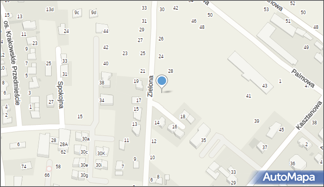 Modlniczka, Zielona, 24a, mapa Modlniczka