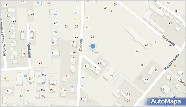 Modlniczka, Zielona, 24b, mapa Modlniczka