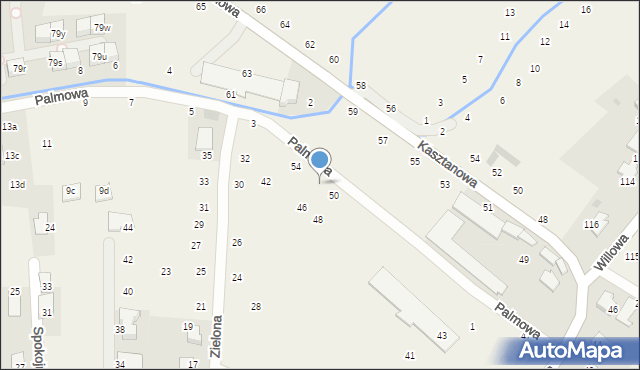 Modlniczka, Zielona, 52, mapa Modlniczka