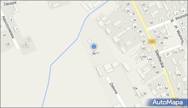 Mokobody, Zielona, 6a, mapa Mokobody