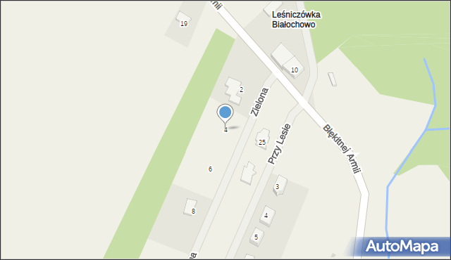 Mokre, Zielona, 4, mapa Mokre