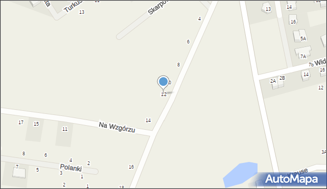 Mosty, Zielona, 12, mapa Mosty