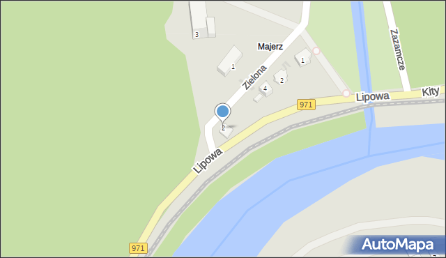 Muszyna, Zielona, 2, mapa Muszyna