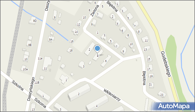 Mysłakowice, Zielona, 4, mapa Mysłakowice