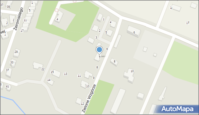 Myślibórz, Zielone Wzgórze, 7, mapa Myślibórz