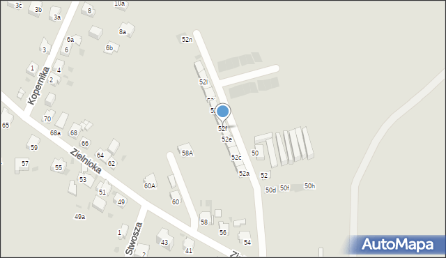 Mysłowice, Zielnioka Andrzeja, 52f, mapa Mysłowice