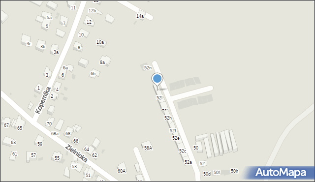 Mysłowice, Zielnioka Andrzeja, 52m, mapa Mysłowice