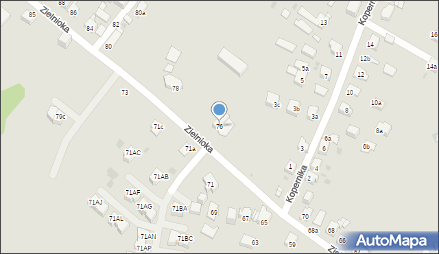 Mysłowice, Zielnioka Andrzeja, 76, mapa Mysłowice