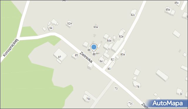 Mysłowice, Zielnioka Andrzeja, 86, mapa Mysłowice