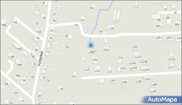 Mysłowice, Ziętka Jerzego, gen., 100s, mapa Mysłowice