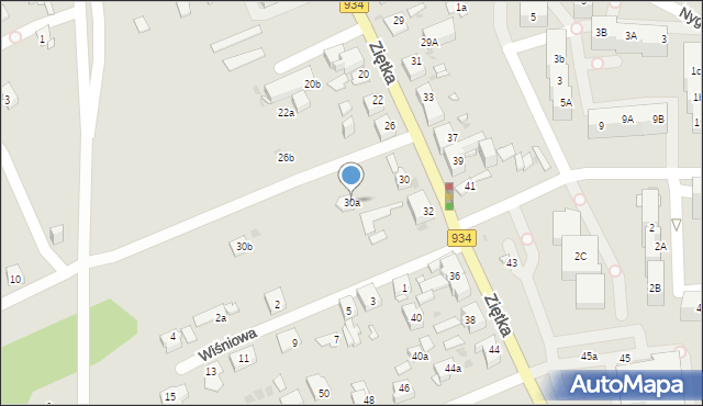Mysłowice, Ziętka Jerzego, gen., 30a, mapa Mysłowice