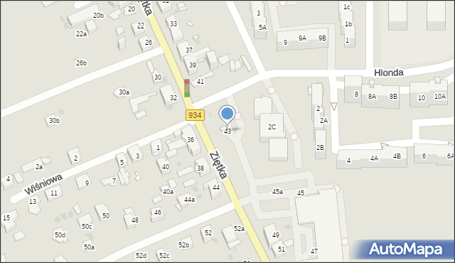 Mysłowice, Ziętka Jerzego, gen., 43, mapa Mysłowice