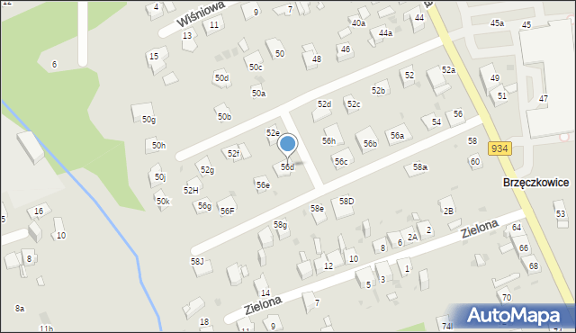 Mysłowice, Ziętka Jerzego, gen., 56d, mapa Mysłowice