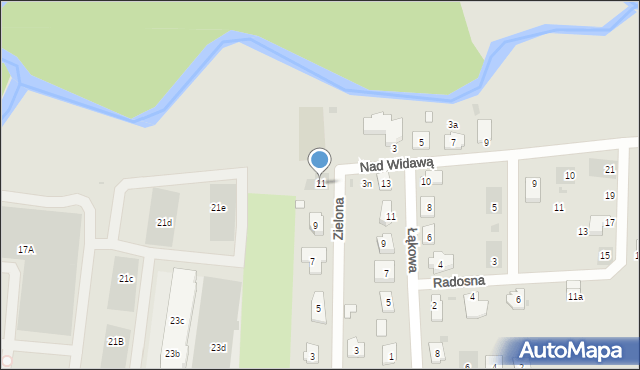 Namysłów, Zielona, 11, mapa Namysłów