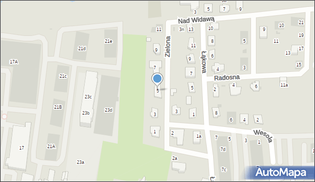 Namysłów, Zielona, 5, mapa Namysłów
