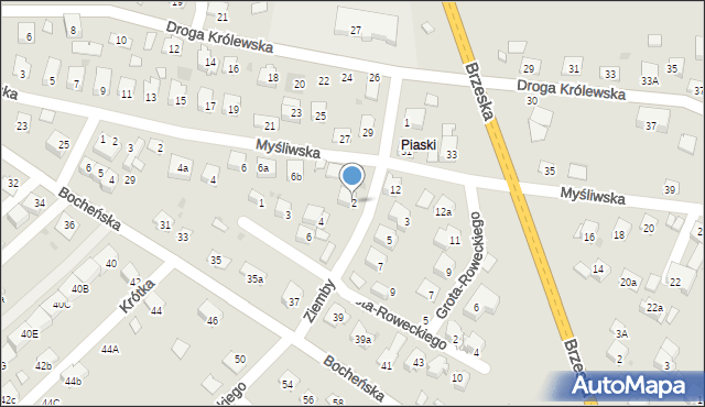 Niepołomice, Ziemby Franciszka, 2, mapa Niepołomice