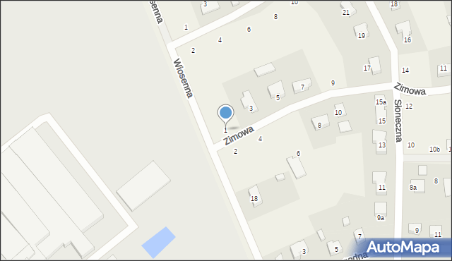 Nochowo, Zimowa, 1, mapa Nochowo