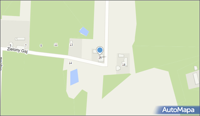Nowa Bukówka, Zielony Gaj, 15, mapa Nowa Bukówka