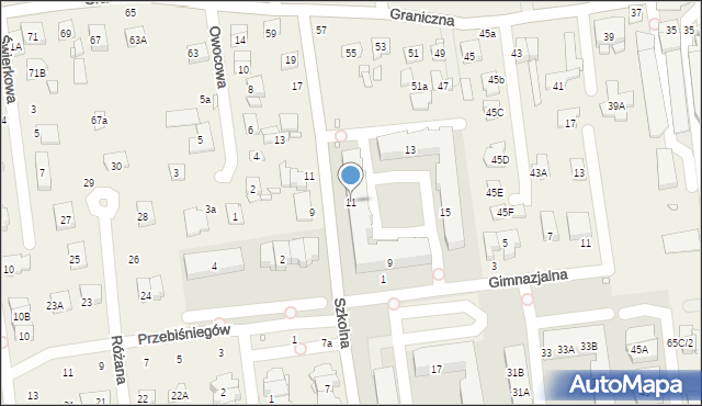 Nowa Iwiczna, Zimowa, 11, mapa Nowa Iwiczna