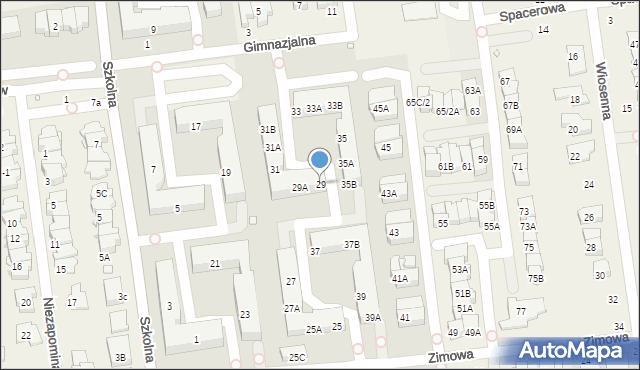 Nowa Iwiczna, Zimowa, 29, mapa Nowa Iwiczna