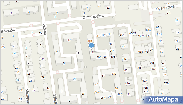 Nowa Iwiczna, Zimowa, 31, mapa Nowa Iwiczna