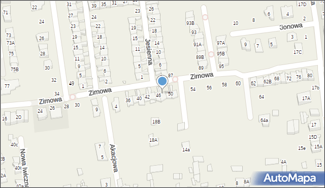 Nowa Iwiczna, Zimowa, 48, mapa Nowa Iwiczna