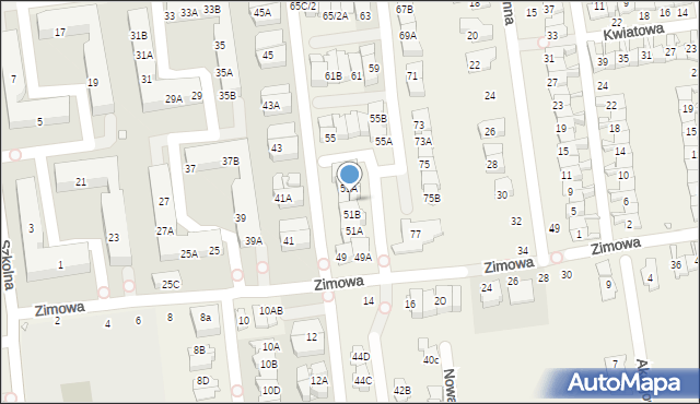 Nowa Iwiczna, Zimowa, 53, mapa Nowa Iwiczna